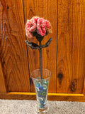 Pink Multi-Colored Crochet Carnation Flower (vase not included) Carnation