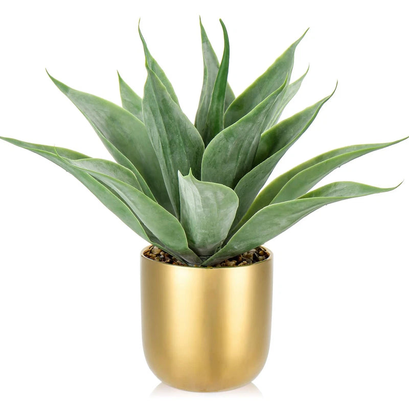Large Faux Agave Plant 13" Artificial Aloe Vera Plants Fake Succulent Plants ... Green Plant
