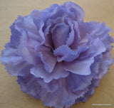 4" Lavender Poly Silk True Touch Carnation Flower Hair Clip,Bridal,Dance,Prom Carnation