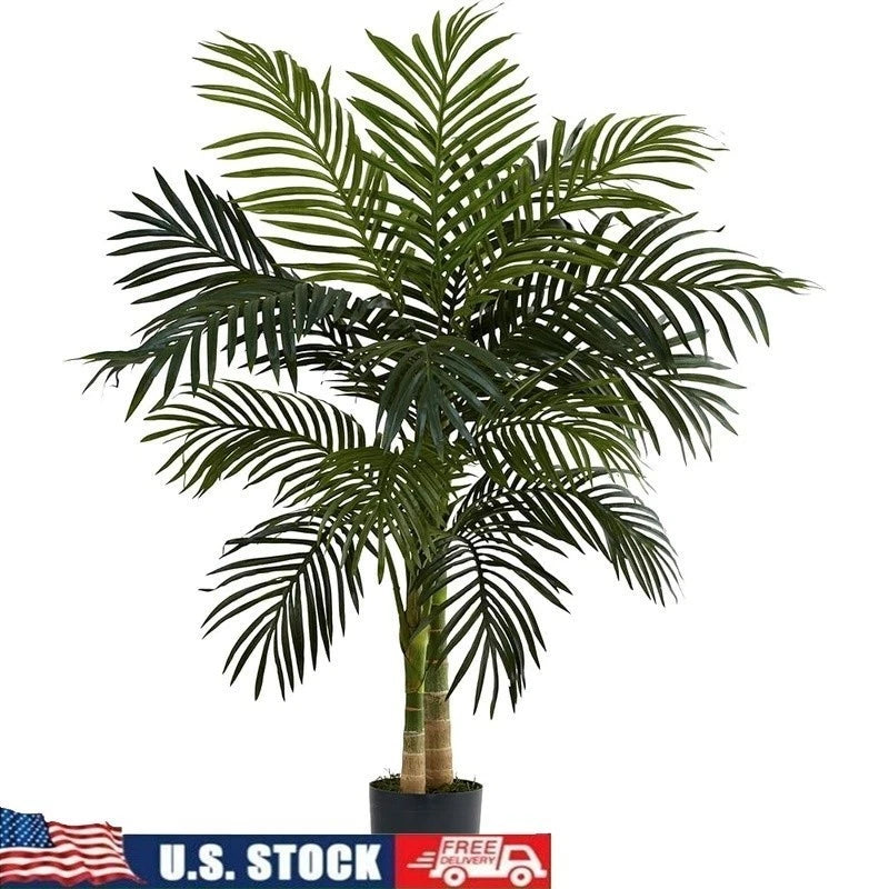 Lifelike Tropical Faux Plant Home Office Decor Easy Maintenance Indoor Greenery Green Plant