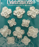 Celebrations Paper Flower by Petaloo Layered Hydrangeas for crafts cream 10 pc Hydrangea