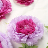 6 pack 12" 16" 20" Lavender Tissue Paper Carnation Flowers Home Backdrop Carnation