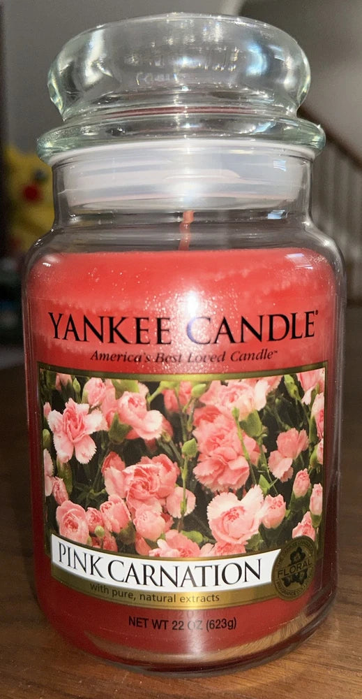Yankee Candle "Pink Carnation" Large Jar 22 oz NEW RETIRED Carnation