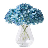 Kislohum Artificial Hydrangea Flowers Heads 10 Teal Hydrangea Silk Flowers Head Hydrangea