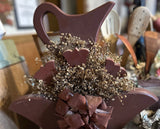 Dried flower arrangement in a decorative Wooden Pitcher Dried Flower