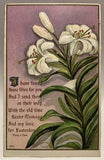1909 I Have Found These Lilies For You, White Flowers, Vintage Easter Postcard Lily