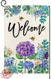 Baccessor 12x18 Hydrangea Flower Welcome Garden Flag Double Sided Hydrangea