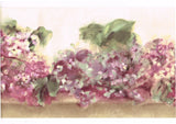 Watercolor Rose Red Hydrangea Flower Floral Wallpaper Border 12.5 feet Hydrangea
