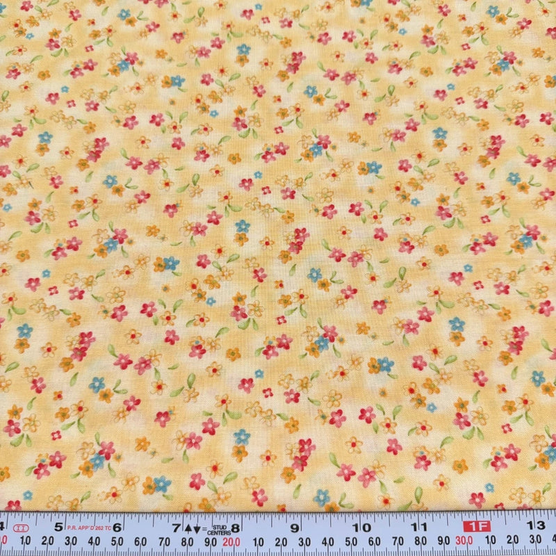 JoyÕs Florals by Jill Kemp for Red Rooster Cotton Fabric by the HALF YARD Flowering Plants