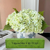 YalzoneMet RUZUQE 3 Pcs 21 in Artificial Light Green Hydrangea Hydrangea