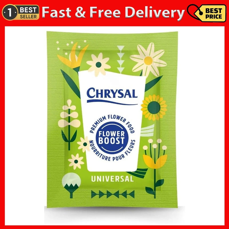 Chrysal Flower Boost Ð Clear Flower Food Packets for Arrangements & Bouqet (400) Green Plant