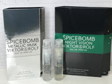 Vikor & Rolf Spicebomb METALLIC MUSK & NIGHT VISION Sample Perfumes 0.04 fl oz EDP