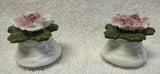 Floral Bone China Salt Pepper Set shaker flower AYNSLEY Rose Carnation small EUC Carnation