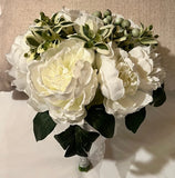 Style Me Pretty Bouquet White Green peonies _flowers bridal bridesmaid Wedding Bouquet