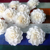 9 Dahlias Artificial Sola Wood Flower Diffuser Flowers 8 cm Dia. For Craft Sunflower