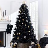 Best Choice Products Artificial Pampas Tree Foldable Metal Base Black Pampas Grass