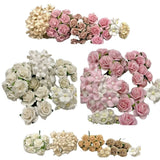 50 Mixed 6 Styles Carnation Cottage Paper Flower Wedding Scrapbook (TH-SetCA1) Carnation