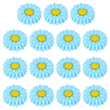 20mm Silicone Flower Beads, 15 Pcs Sunflower Bead, Blue Yellow Sunflower