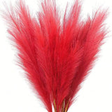Red Artificial Reeds 55cm Tall Faux Pampas Grass for Wedding & Party Decor Pampas Grass