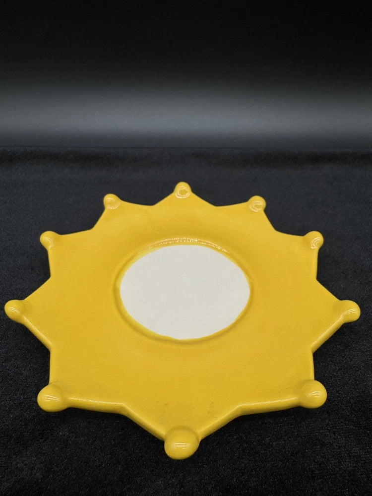 Vintage Yellow Decorative Ceramic Bowl Sunflower Sunflower