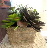 Artificial Potted Succulents Plants Arrangement Fake Succulent Plants in Ceramic Green Plant