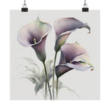 Lavender Calla Lilies Flower Art Print, Flower Painting, Flower DŽcor 02 Lily