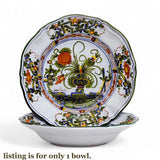 Deruta of Italy FAENZA CARNATION: RIM PASTA SOUP SCALLOPED PLATE, 002-FAE, new Carnation
