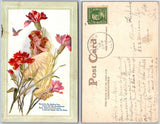 Carnation Flower Fairy Postcard Carnation