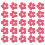 50 Pcs Mini Daisies Flower Sew on Patches, Flower Appliques Patches, Rose Red Daisies