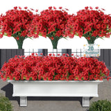 Satefello 20 Bundles Outdoor Artificial Flowers, UV Resistant Fake Flower with Daisies