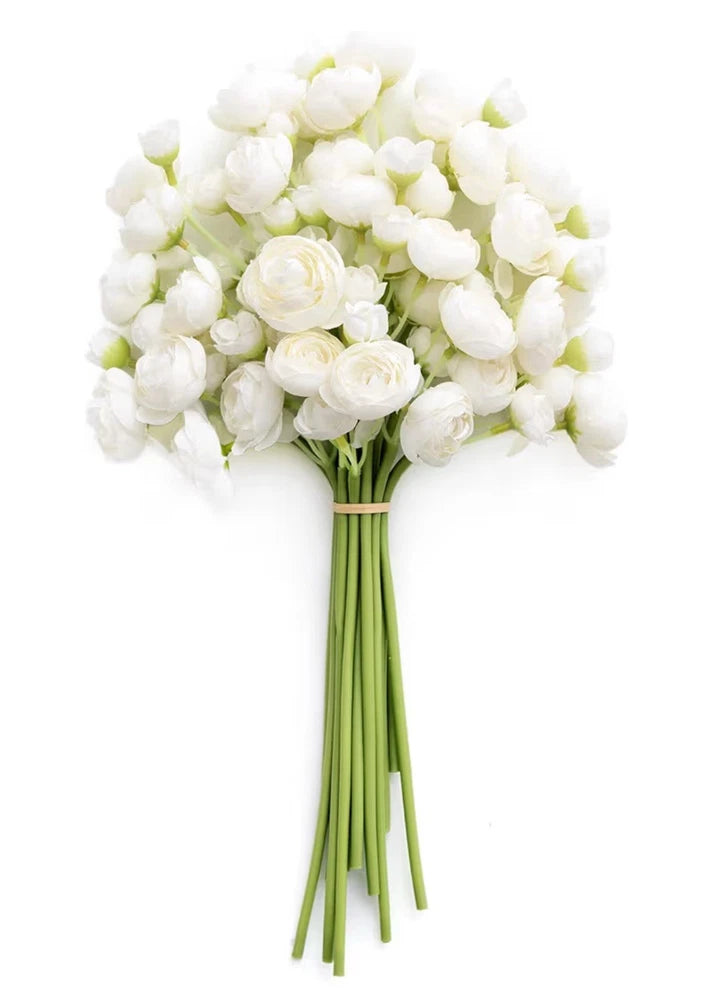 Ling's moment Ranunculus Artificial Flower, Faux Silk Mini Ranunculus Flowers fo Ranunculus