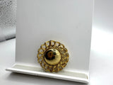 Gold Tone Sun Flower Shaped Dress Scarf Clip Sunflower