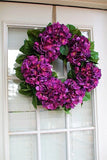 20 in Hydrangea wreath, Spring wreath , Summer wreath ,Hydrangea  Purple wreath Hydrangea