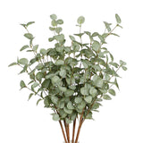 6 Pcs 27" Eucalyptus Stems Greenery Stems Eucalyptus Leaf Spray in Green Silk... Green Plant