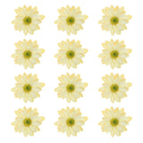 12 Pcs Artificial Daisies Flower Heads, Fake Chrysanthemum Heads, Light Yellow Daisies