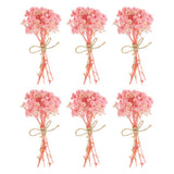 6 Pcs Mini Dried Flower Bouquet Baby's Breath Boho DIY Gift Light Pink Dried Flower