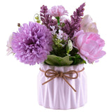 Artificial Potted Flowers, Small Ceramic Vase Fake Flower Plants Desktop Deco... Hydrangea