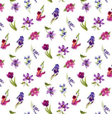 Northcott - Deborahs Garden - Medium Floral Toss - White/Multi, BTY Flowering Plants