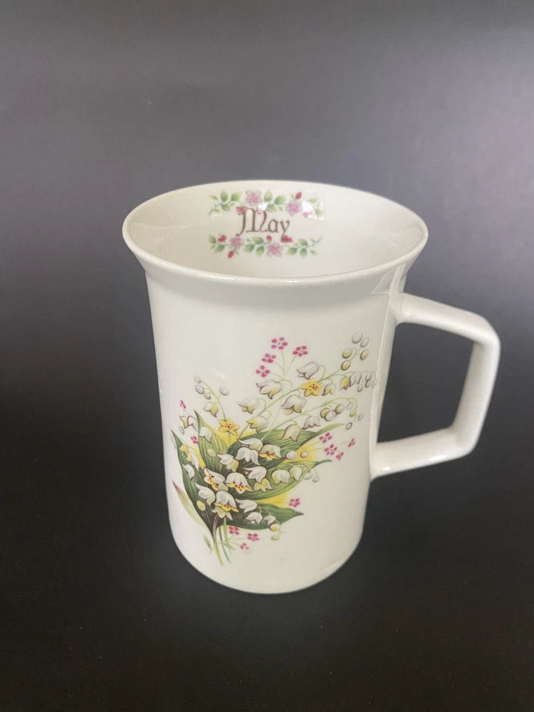 Royal Staffordshire Bone China Mug Flower Of May Lily Of The Valley Lily