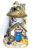 Hydrangea Heaven Candle House Ceramic Blue Sky 8.3Ó Tall Heather Goldminc Hydrangea