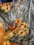 Sunflowers Painting Silk Scarf Sunflower
