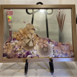 Timeless Framed Pressed Dried Flowers Glass Art. Wall Hanging. Home Interiors Dried Flower