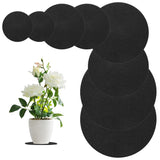 2-Set Cork Plant Coasters, 3.9/5.9/7.9/9.8 in Cork Plant Mats for Garden [Black] Garden Plants