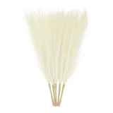 5pcs Dried Faux Pampas Grass 17" Artificial Pampas Grass Decor Beige Pampas Grass