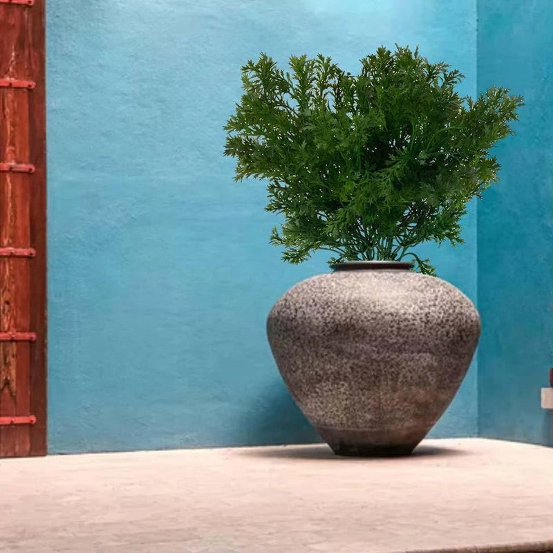 Artificial Plastic Plant 6 Branches Parsley Grass Decor Green Plant
