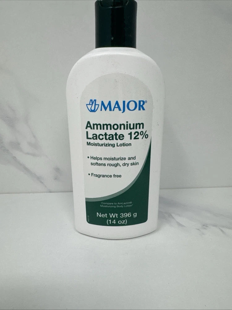 Major Ammonium Lactate 12% Hand and Body Moisturizing Lotion Fragrance Free 14oz Bouquet