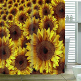 Of Sunflowers In Bloom 3D Shower Curtain Waterproof Fabric Bathroom Decoration Sunflower