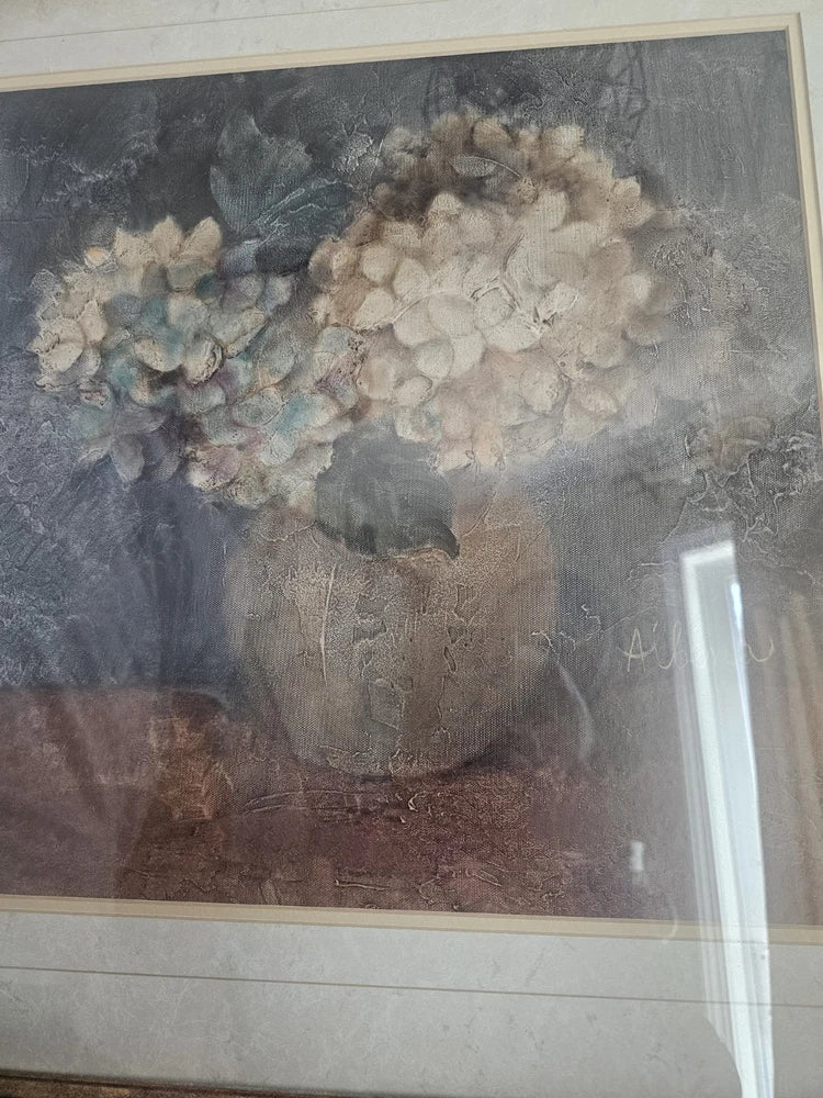 Painting by Albena Hristova floral Hydrangea table piece Hydrangea