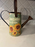 Rustic Watering Can Flower Arrangement Holder Sunflower Farmhouse Home Decor Sunflower