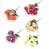 1 Bouquet 5 Heads Hydrangea Silk Flower Artificial Flower Holding Flowers Decor Hydrangea